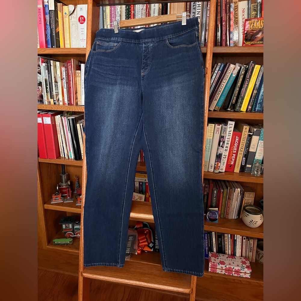 Soft Surrounding Pull-On Denim Jeans, L